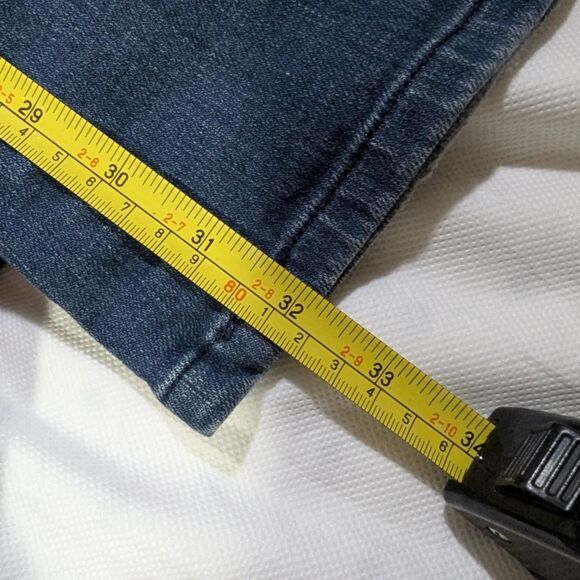 Vintage y2k Lola Women's Blue Bootcut Lowrise Jeans with Unique Hook Bar Closure - Picture 3 of 8